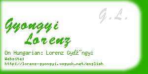 gyongyi lorenz business card